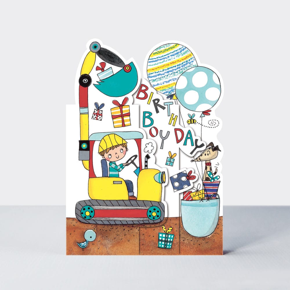 Whippersnappers - Birthday Boy Digger - Birthday Card
