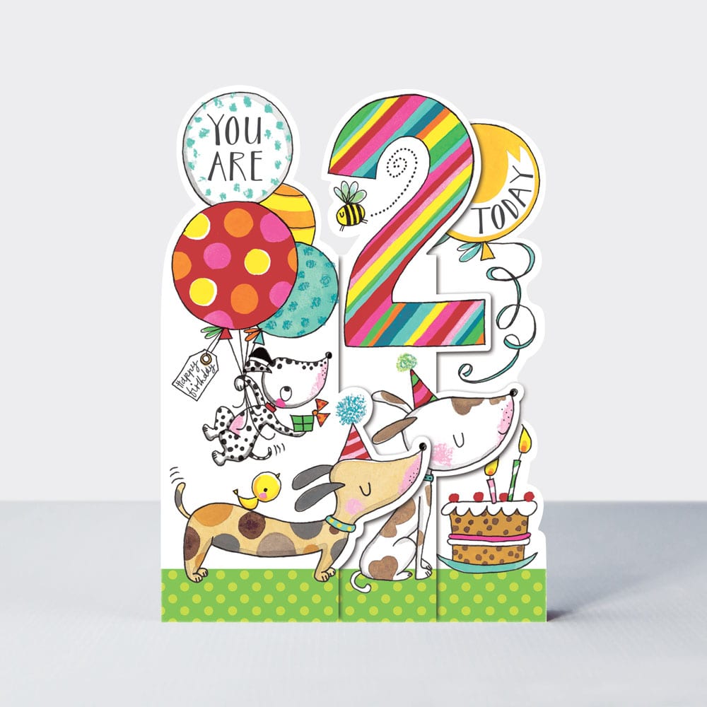 Whippersnappers - Age 2 Dogs - Birthday Card