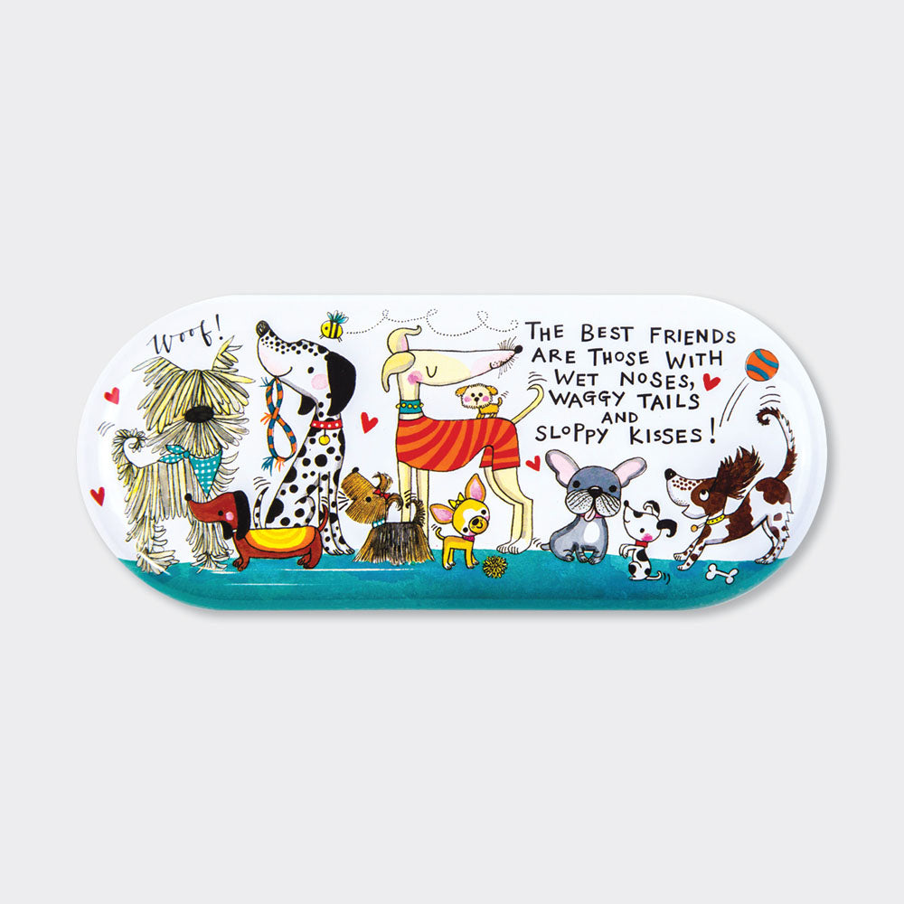 Dog Glasses Case Tin - The Best Friends Are Dogs