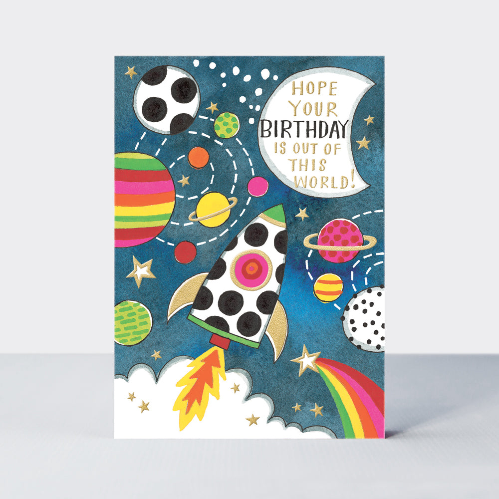 Spot - Out Of This World Birthday Rocket - Birthday Card