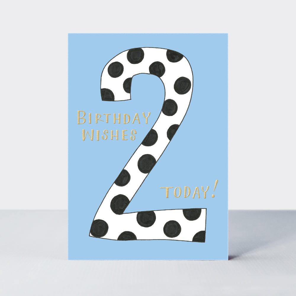 Spotty Age 2 Birthday Card