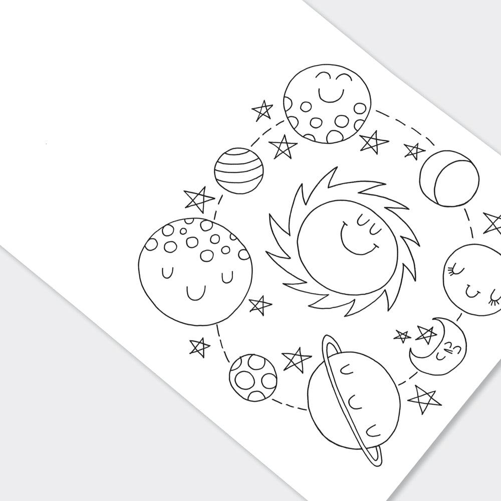 To The Moon Space Colouring Book
