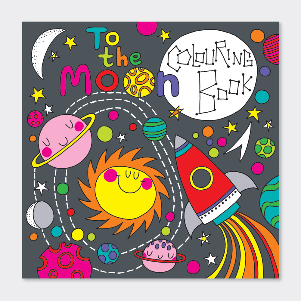 To The Moon Space Colouring Book