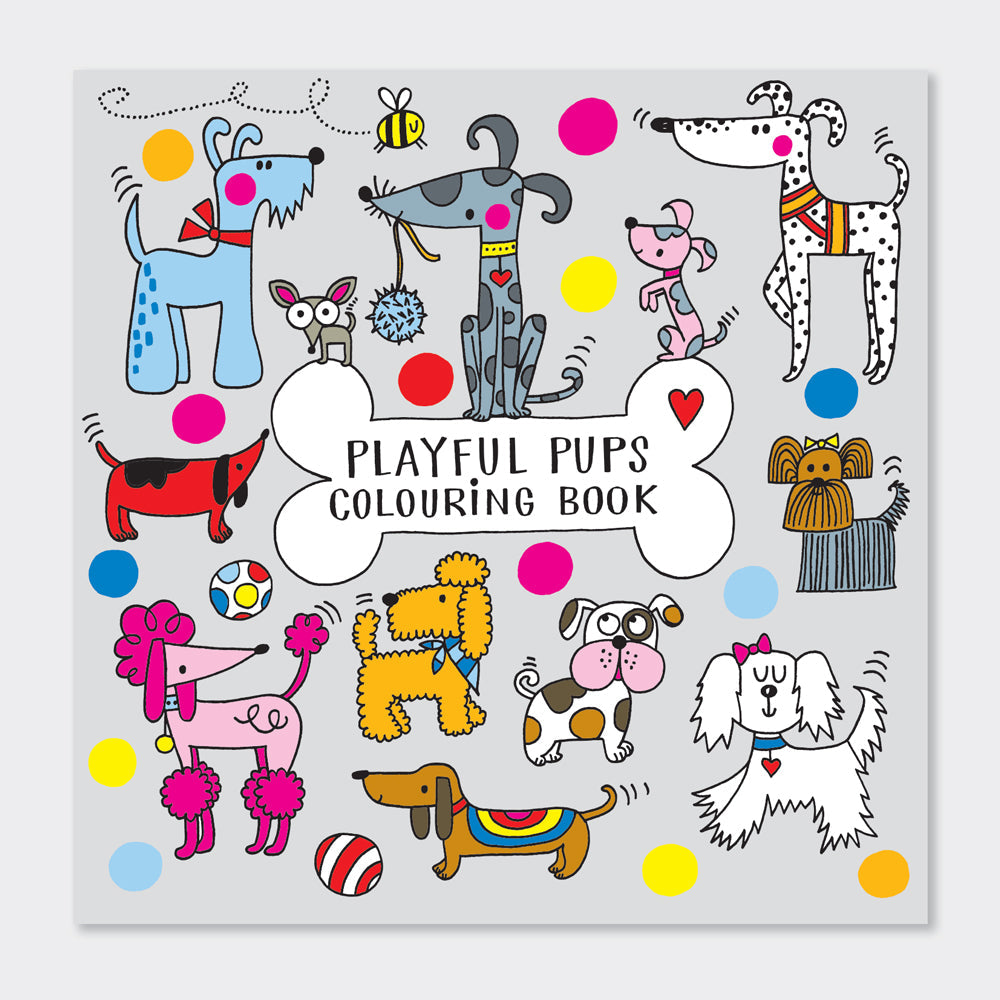 Playful Pups Dogs Colouring Book
