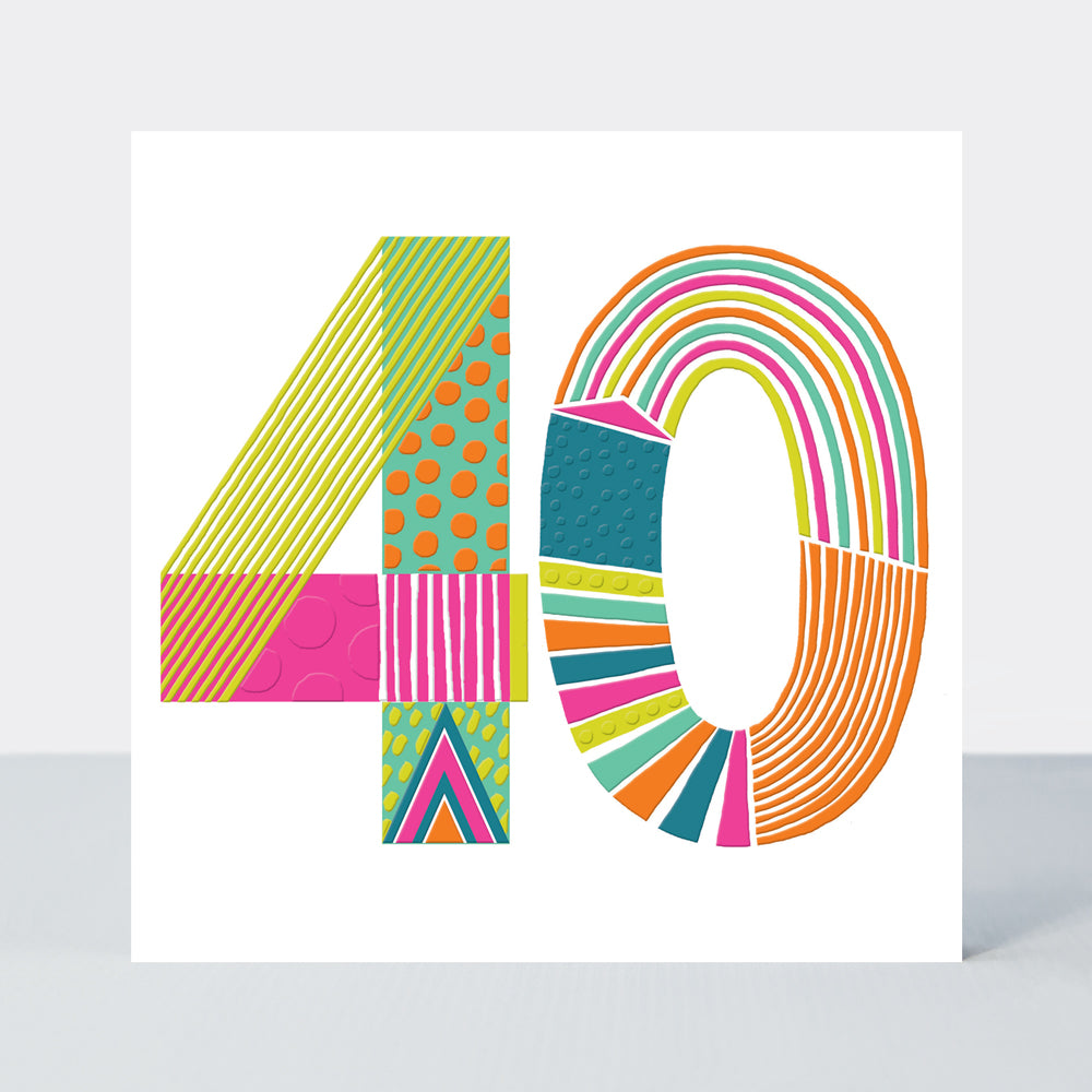 Square POP - Age 40  - Birthday Card