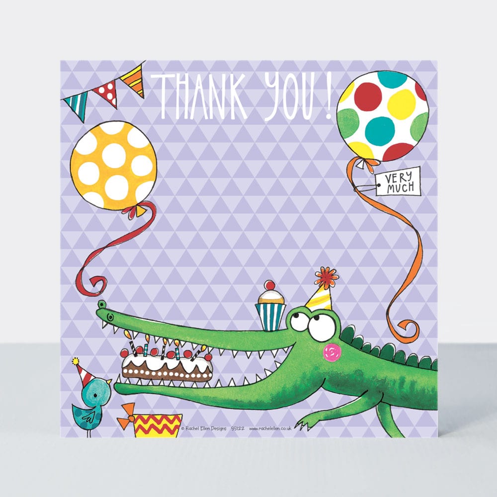 Crocodile Thank You Note Cards ‐ (Pack of 8)
