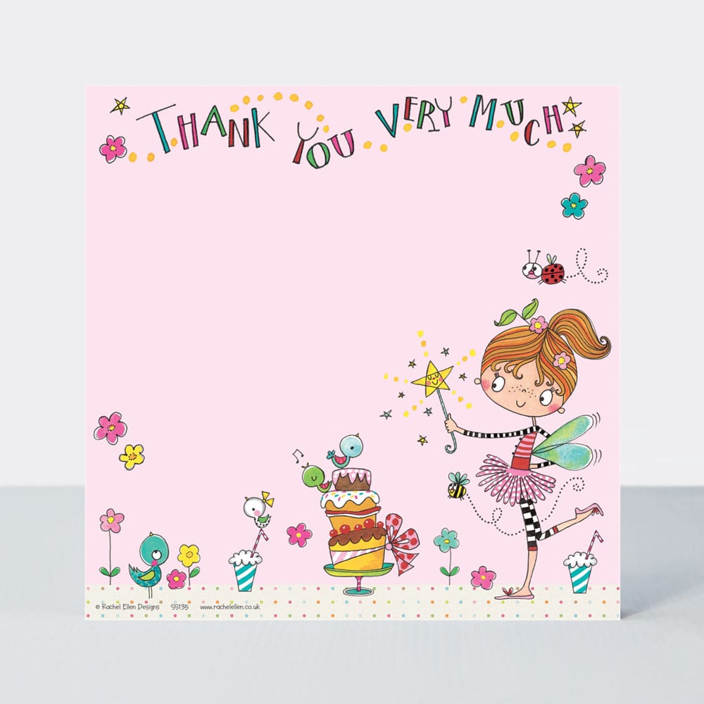Fairy & Cake Thank You Note Cards (Pack of 8)
