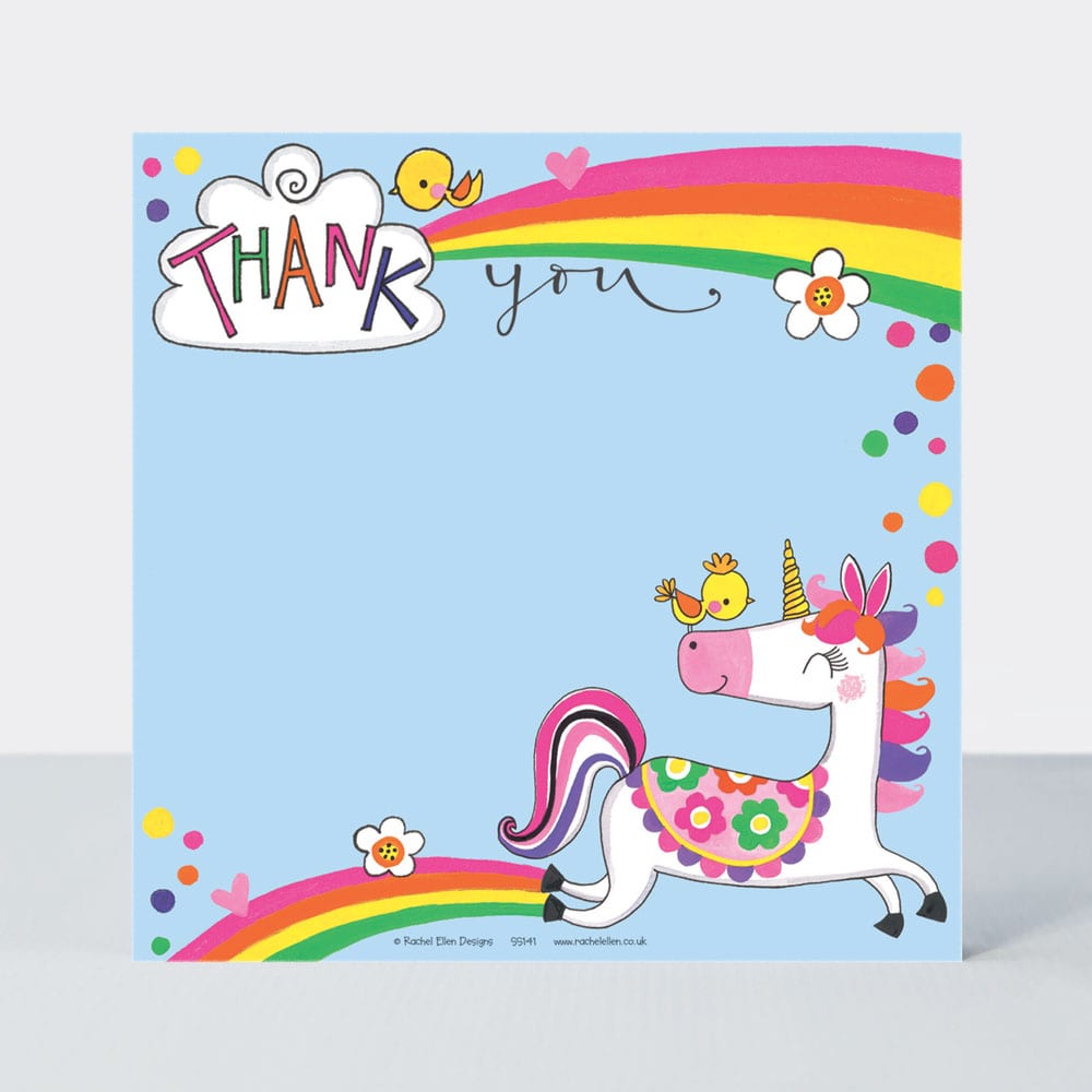 Unicorn Thank You Note Cards ‐ (Pack of 8)