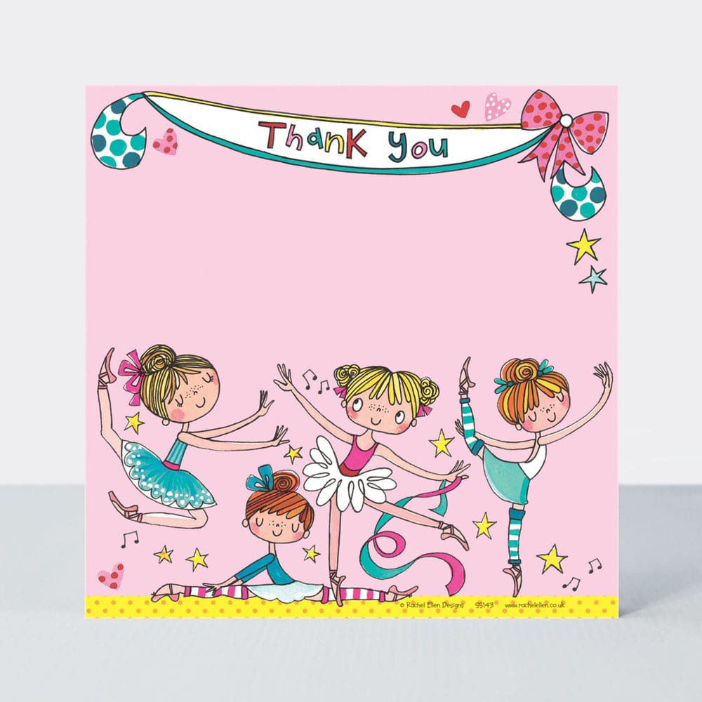 Ballerina Thank You Note Cards (Pack of 8)