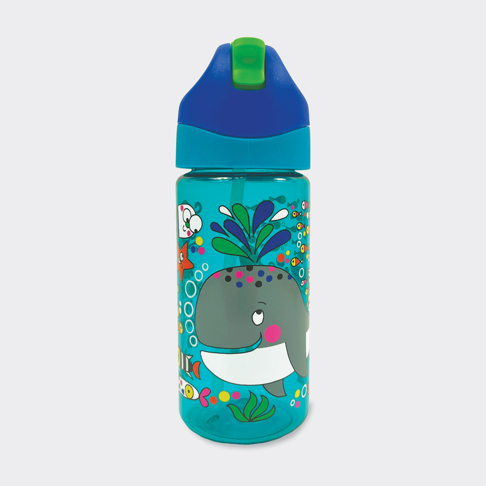 Children's Water Bottle With Straw - Have A Whaley Good Day!