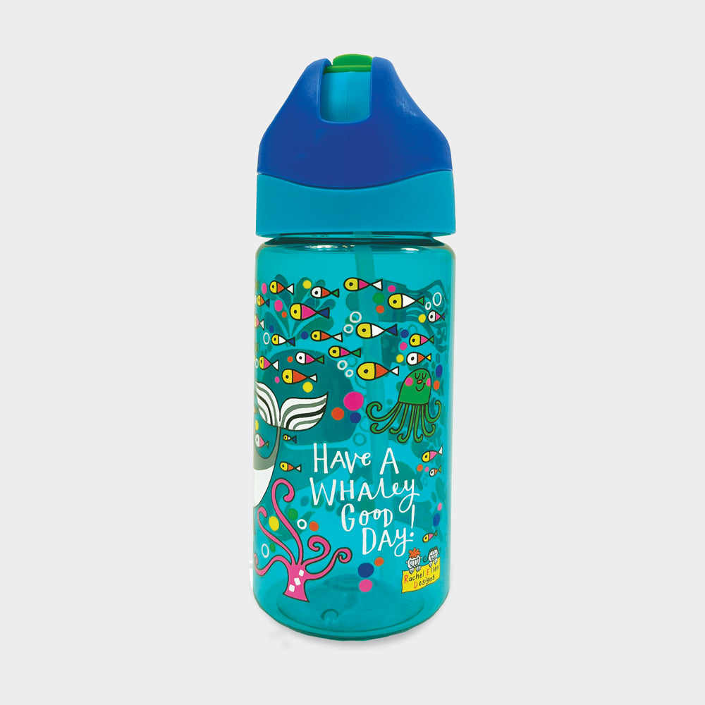 Drinks Bottle With Straw - Have A Whaley Good Day!