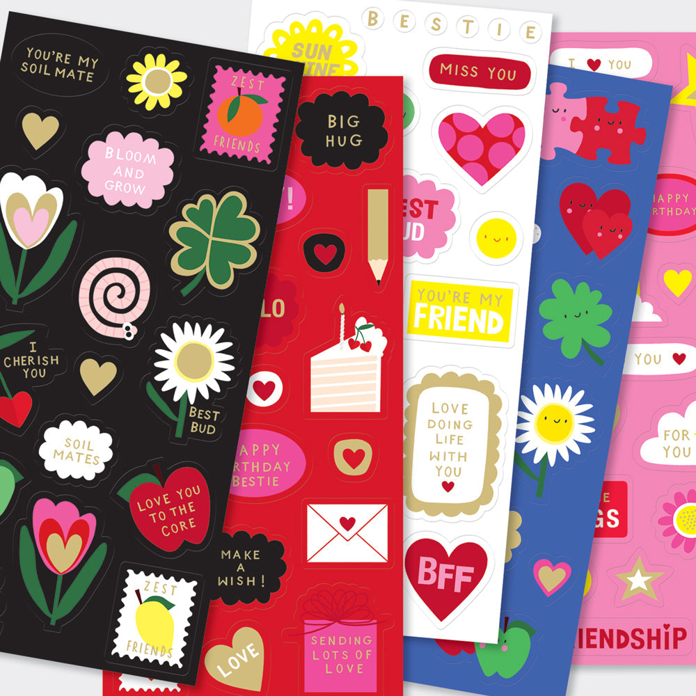 Luxury Foiled Sticker Books - Friendship Stickers