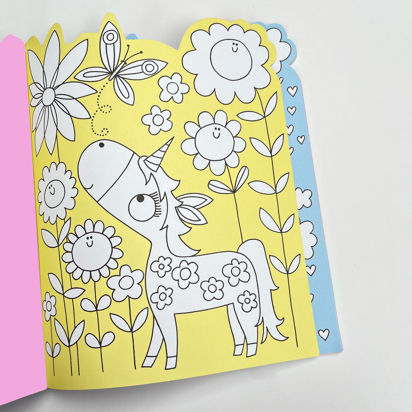 Magical Unicorn Die-Cut Colouring Book with Stickers