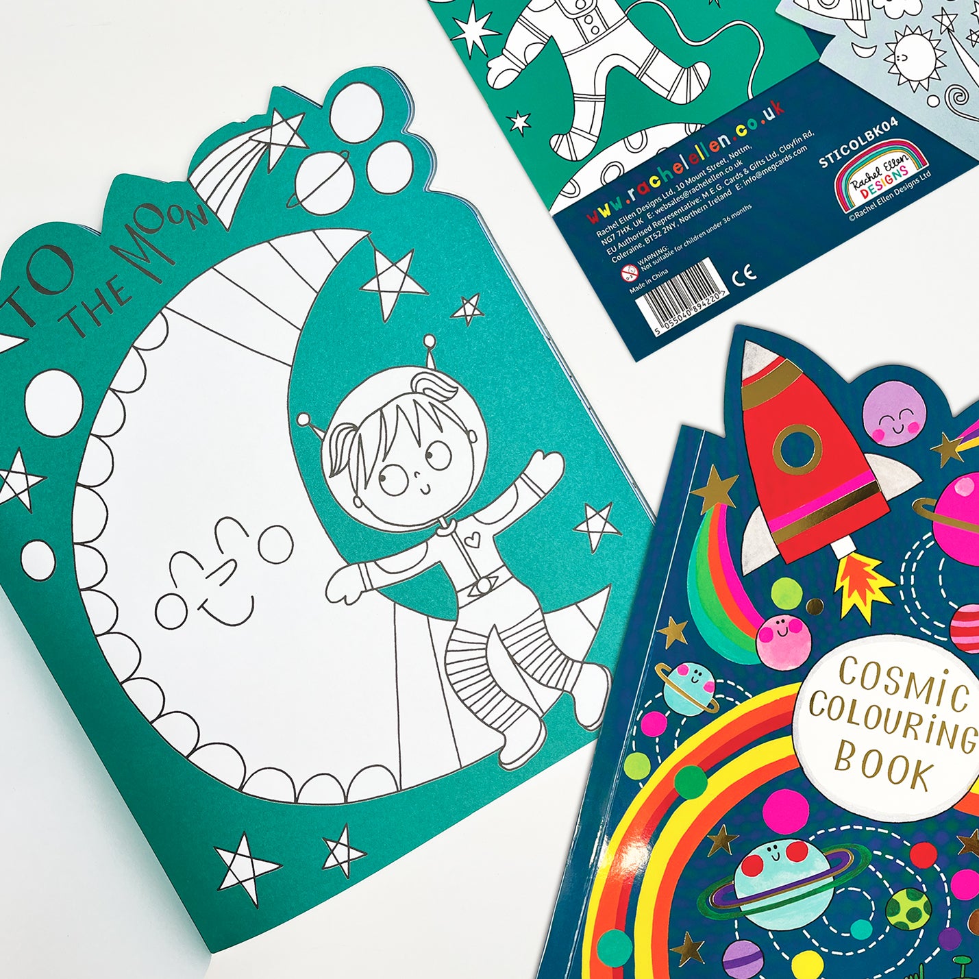 Cosmic Die-Cut Colouring Book with Stickers