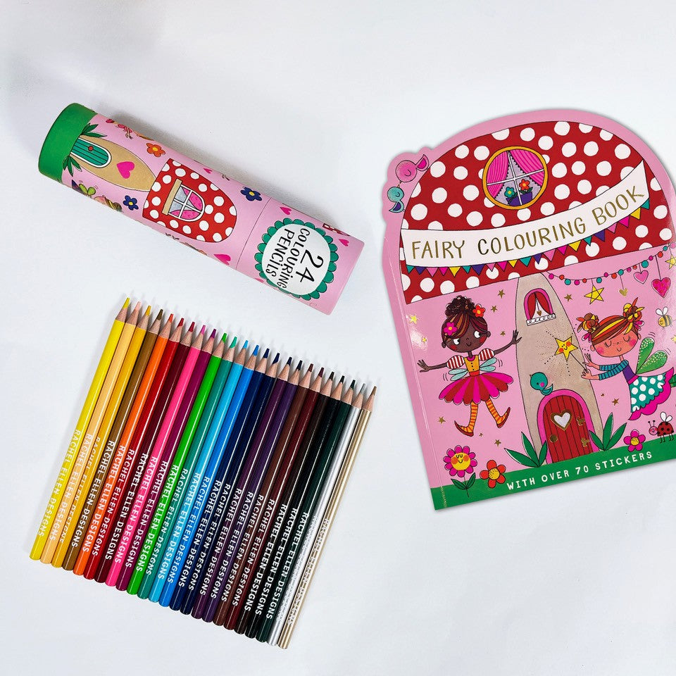 Tube of 24 Colouring Pencils - Fairytale Garden