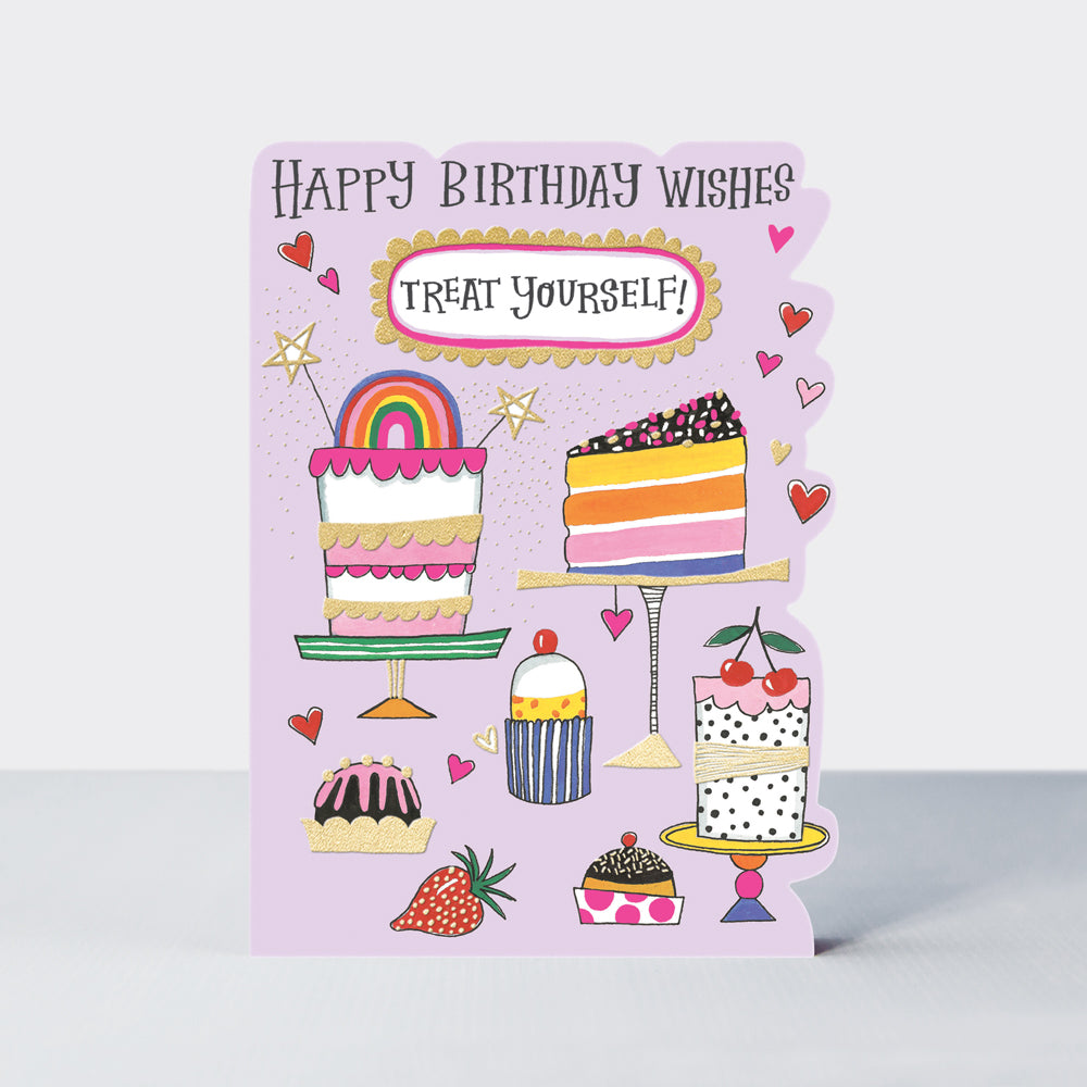 Hello Sunday! - Birthday Wishes/Treat Yourself/Cakes Birthday Card