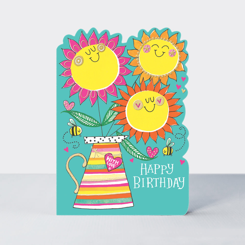 Hello Sunday! - Happy Birthday - Sunflowers & Jug Birthday Card