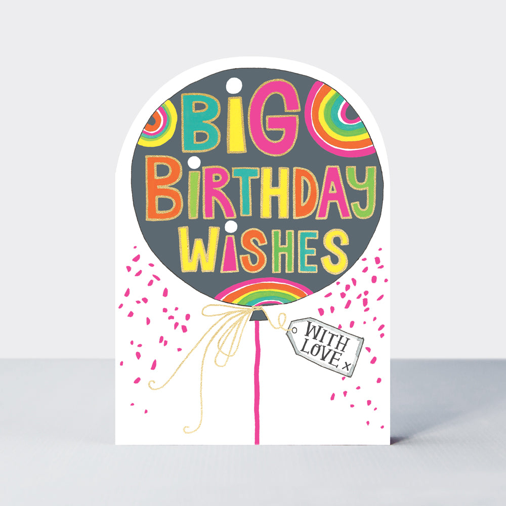Hello Sunday! - Big Birthday Wishes/Balloon & Confetti Birthday Card