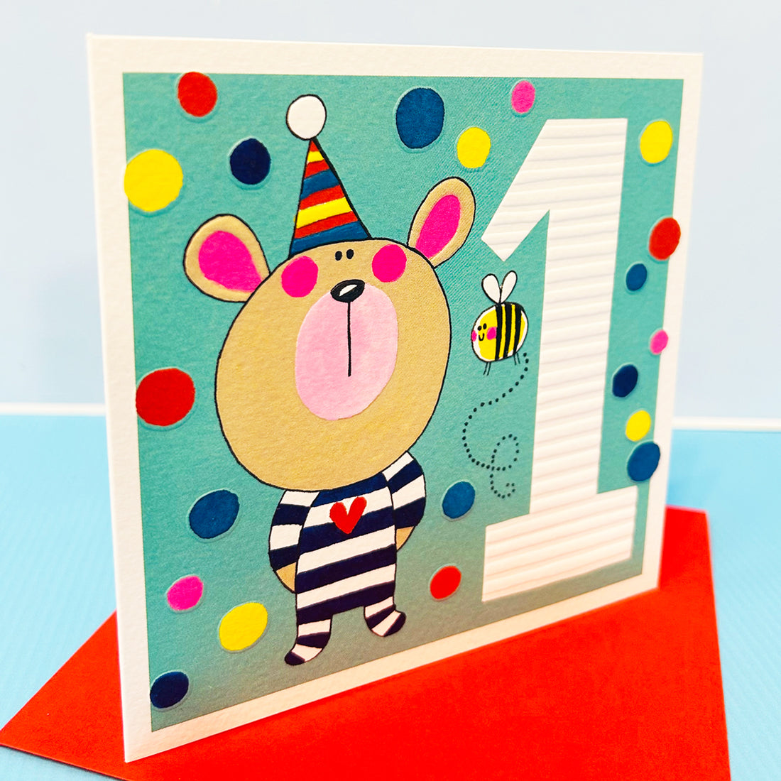 Sweet Pea - Age 1 Boy/Bear Birthday Card