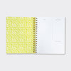 200-Page Lined Wirebound Notebook -  Floral Planner With Lists