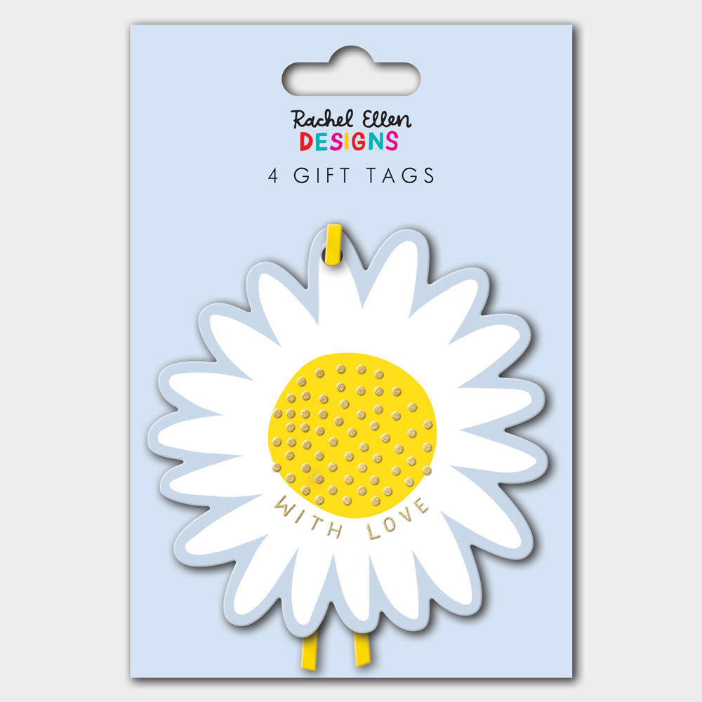 Pack of 4 Gift Tags - Daisy