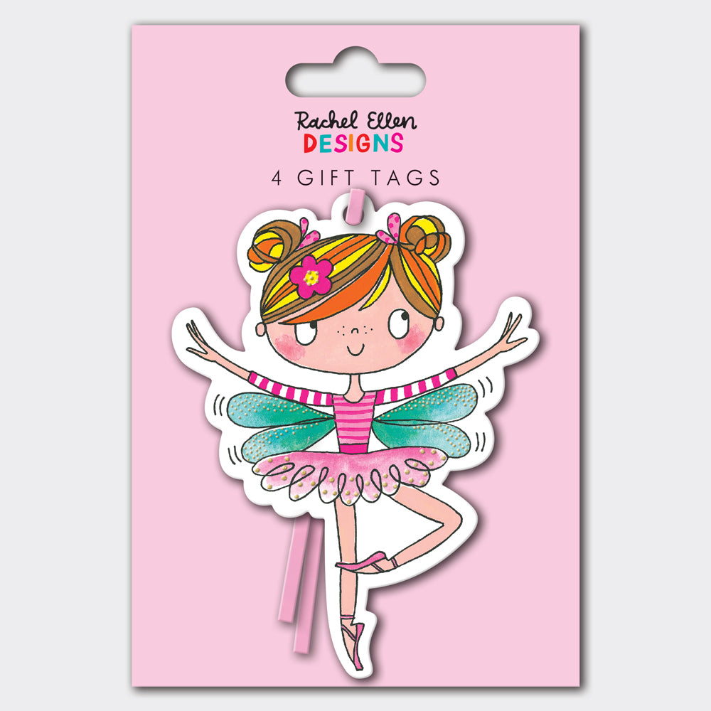 Pack of 4 Gift Tags - Fairy Ballerina