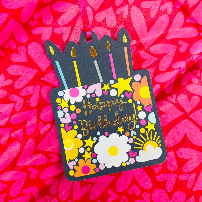 Pack of 4 Gift Tags - Birthday Cake