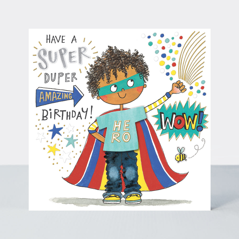 T-Party - Super Duper Birthday Super Hero - Birthday Card