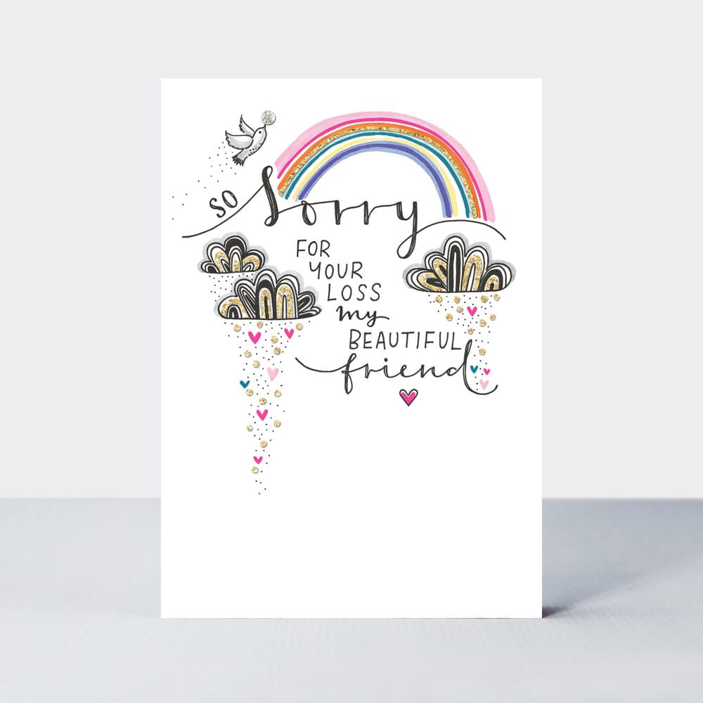 TLC - So sorry for your loss/rainbow - Sympathy Card