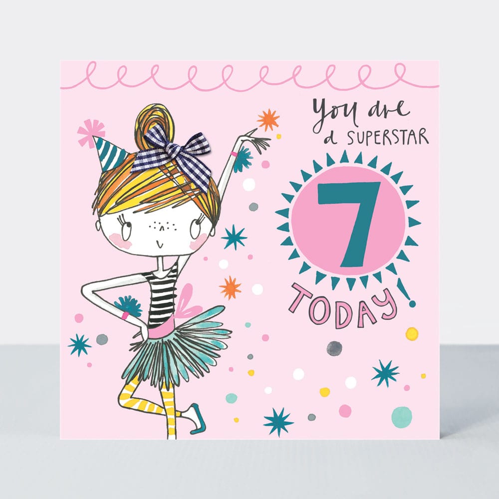 Totally Tween - 7 Today - You are a Superstar - Birthday Card