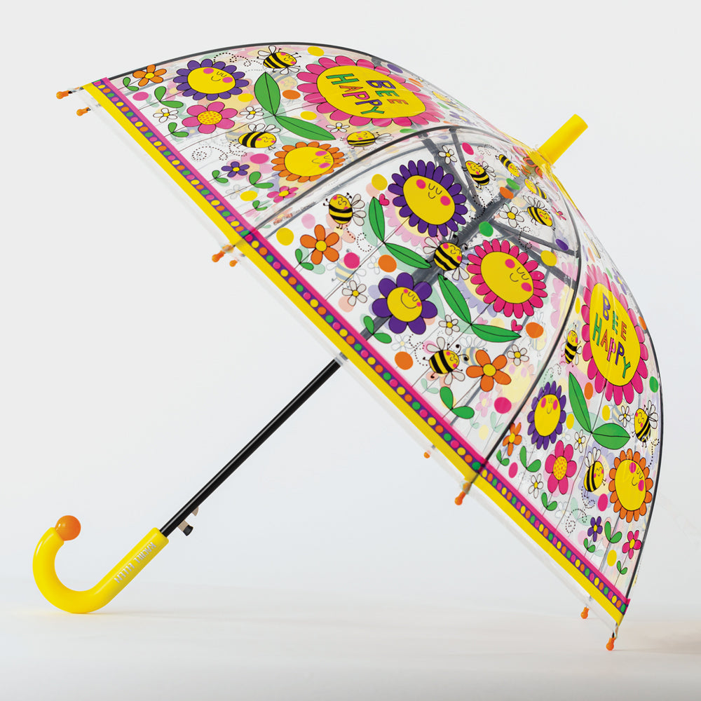 Children's Umbrella - Bee happy - bees & flowers design