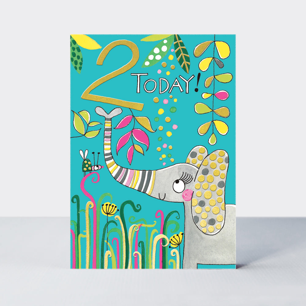 Take a walk on the wild side! - Age 2 Elephant - Birthday Card
