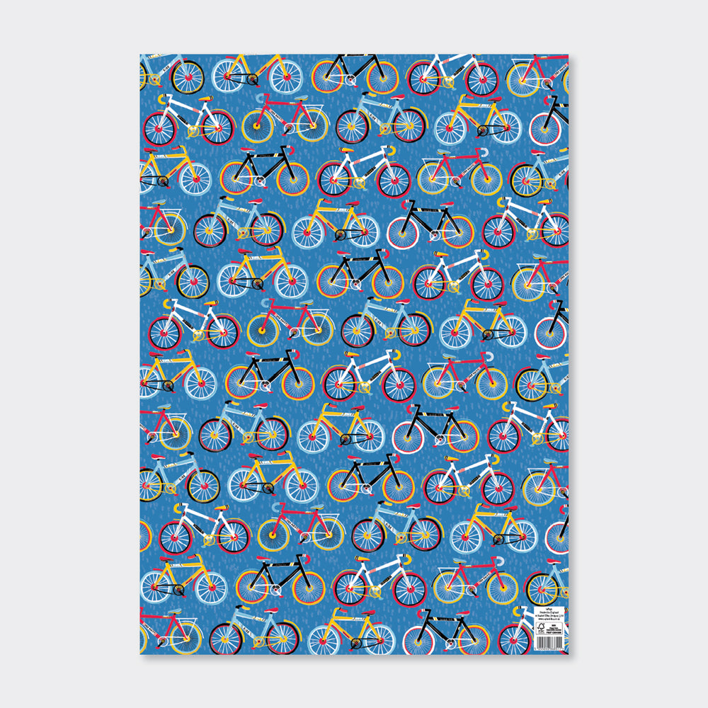 Gift Wrap Sheet - Bicycles