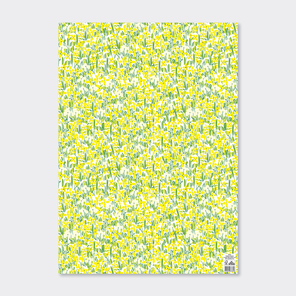 Gift Wrap Sheet - Yellow Floral