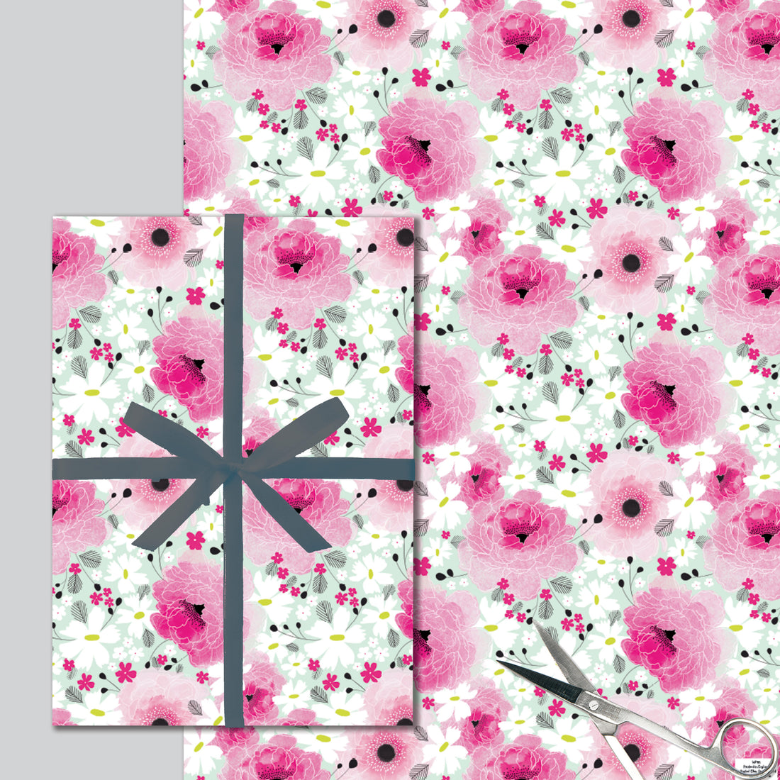Gift Wrap Sheet -Pink Floral
