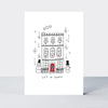Almond - Let It Snow/Christmas Town House With Snowmen Christmas Card