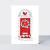 Almond - Happy Christmas/Christmas Red Door Christmas Card