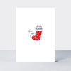 Almond - For You/Cat In Stocking Christmas Card