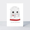 Almond - Son/Snowmen In A Snow Globe Christmas Card
