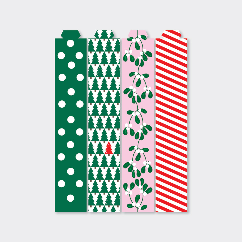 Paper Chain Kit - Christmas Trees, Mistletoe and Spots & Stripes