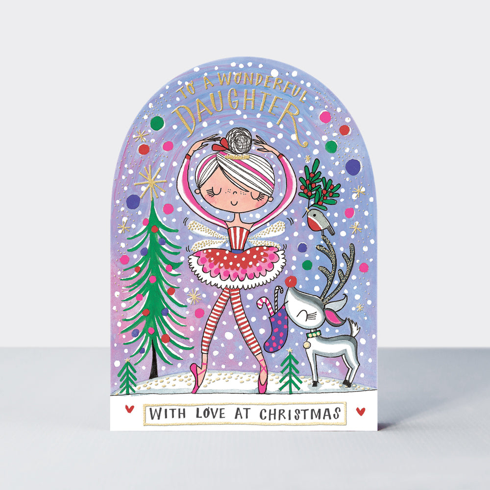Snow Globe - Daughter/Ballerina Fairy Christmas Card