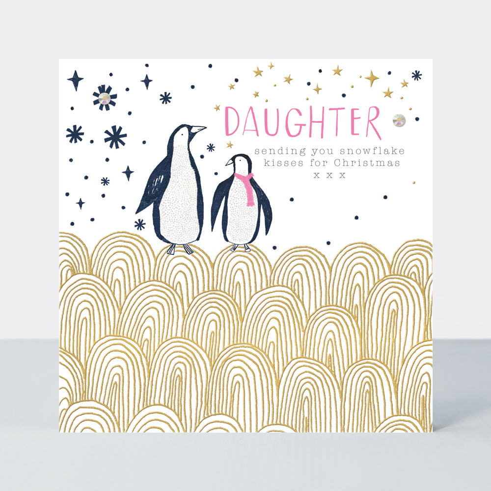 Good Tidings - Daughter/Snow Flake Kisses - Greetings Card