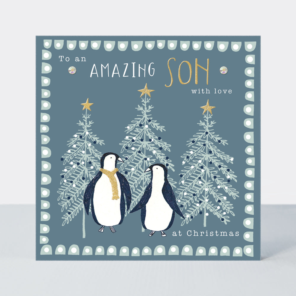 Good Tidings - Son/Christmas Penguins - Greetings Card