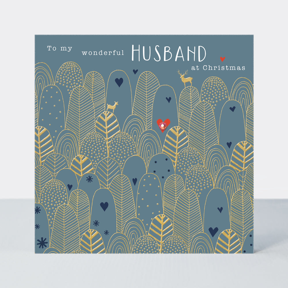 Good Tidings - Husband/Christmas Deer - Greetings Card