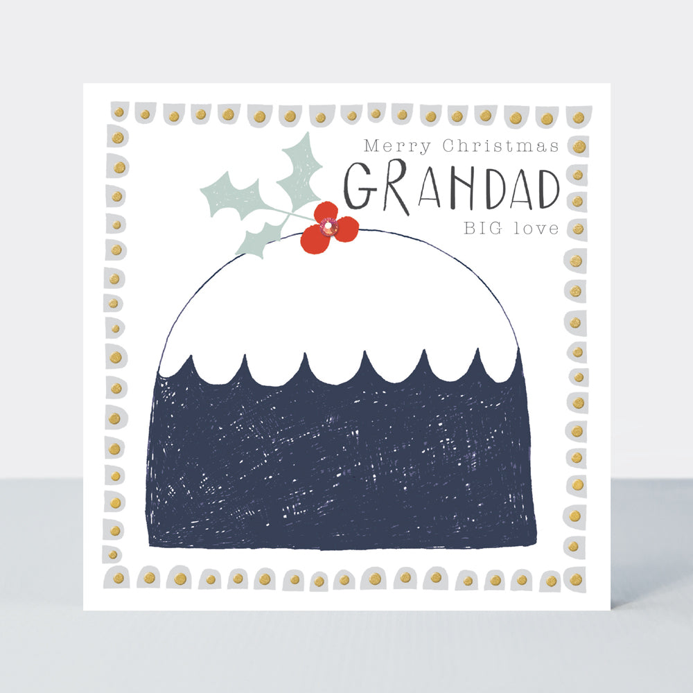 Good Tidings - Grandad/Christmas Pudding - Greetings Card