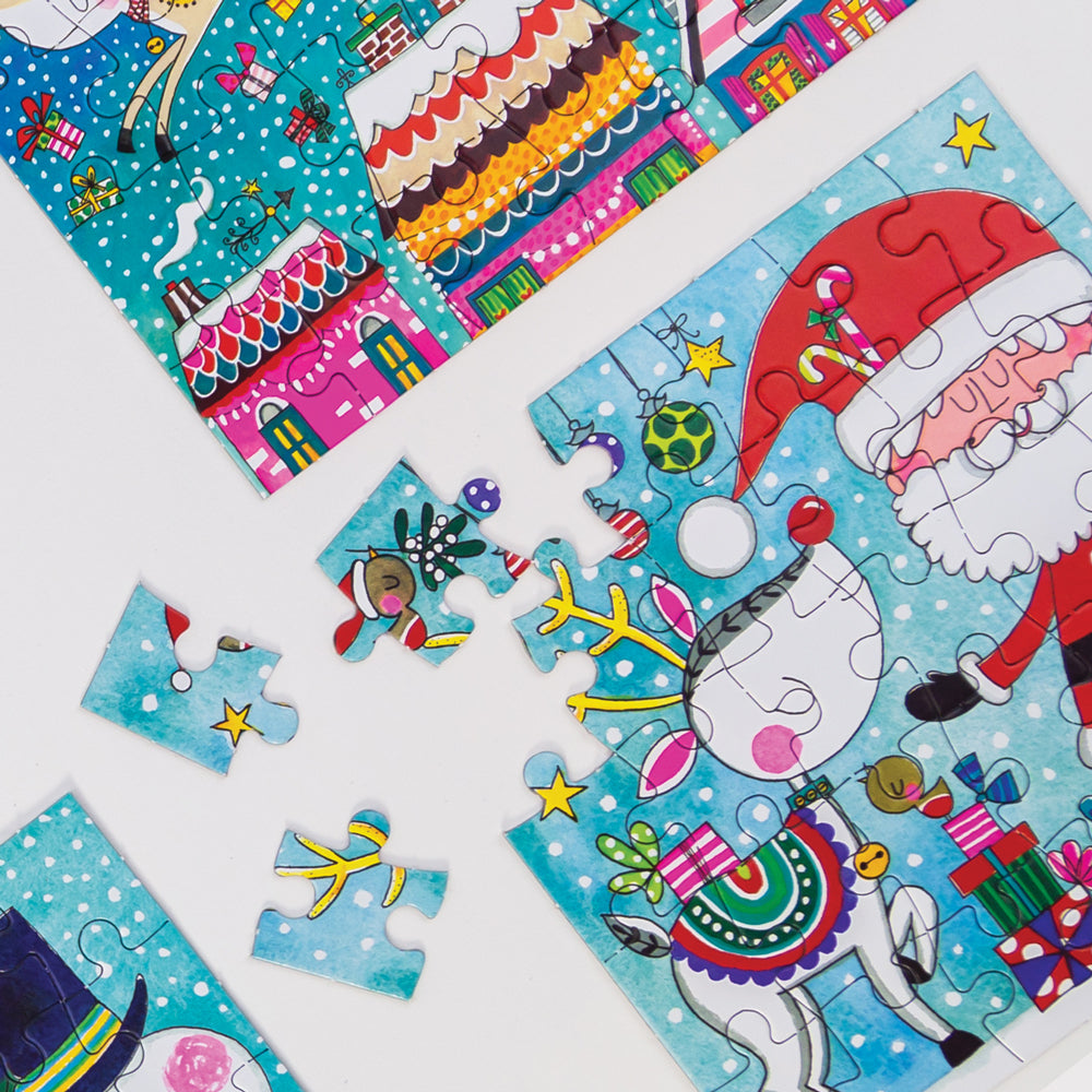 Christmas Jigsaw Cards - Santa & Reindeer