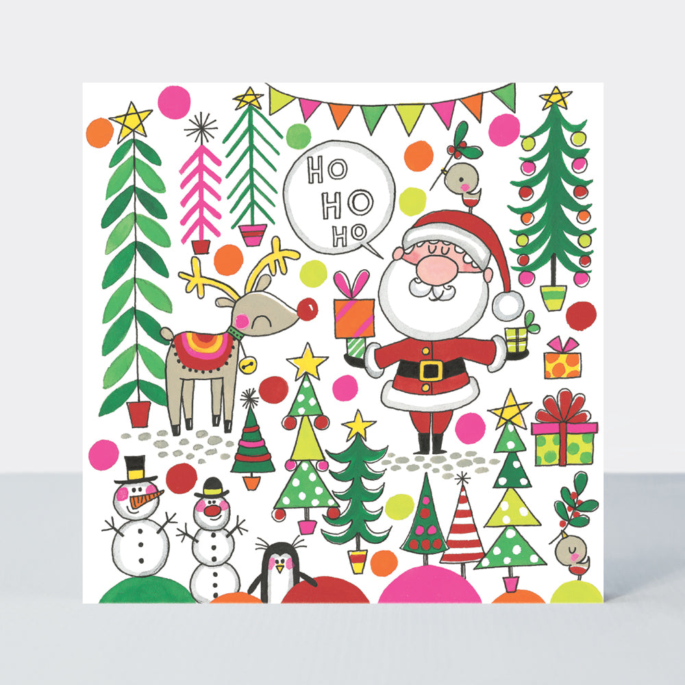 Christmas Jigsaw Cards - Santa, Reindeer & Trees