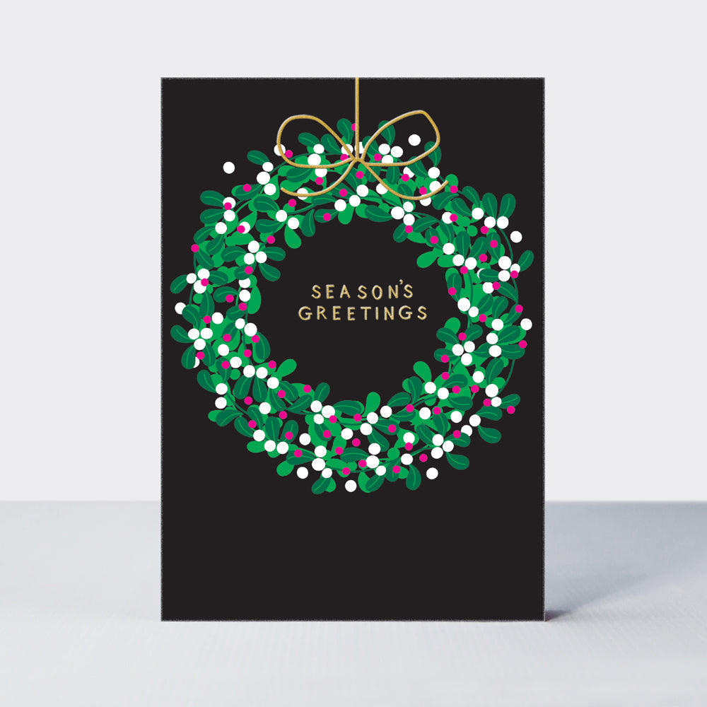 Joy - Wreath/Seasons Greetings Christmas Card