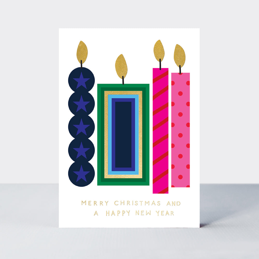 Joy - Merry Christmas & a Happy New Year/Christmas Candles Christmas Card