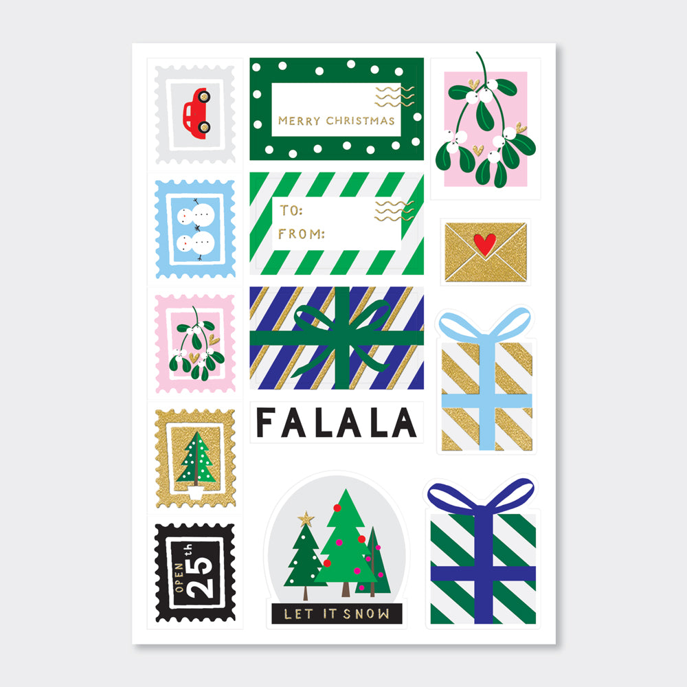 Christmas Gift & Envelope Labels - 4 Sheets